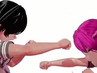 Two Lesbians Engage In Intense Pussy Battle With Scissoring And Fingering