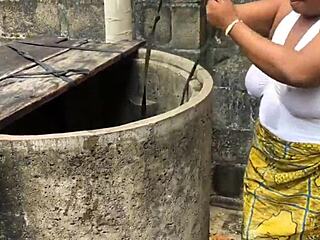 European pornstar with huge natural tits gets helped and fucked hard outdoors in intense session