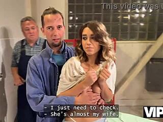 Teen babe orgasms as boss fucks her at work!