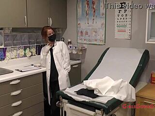 Black Tanned Nurse Jewel Has Her HOOTERS And Shaved Pussy EXAMINED