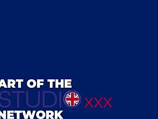 Collared British Brunette Fucked Hard On Desk By Old Nerd