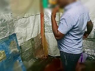 Indian village student bangs aunty in hardcore action