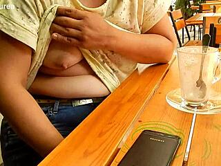 Look At These Mature Exhibitionists Flashing Their Hairy Tits Everywhere!