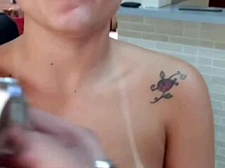 blonde nymphet with anal plug seduces husband's friend for pussy and ass fuck until creampie