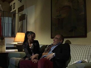 She Gives Old Man Blowjob Then Masturbates Watching Him Fuck