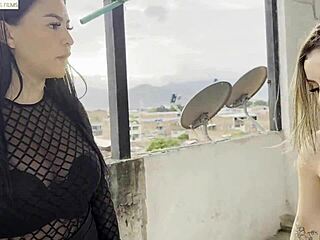 Stepmother With Huge Tits Fucks Construction Worker With Stepdaughter