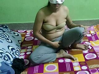 shikha uses vibrator intensely to satisfy her wet pussy with toys