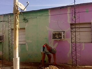 my neighbor can’t resist staring at my big latina ass in short dress