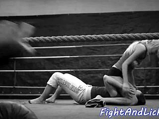 Bigtitted Eurobabe Wrestles with Lesbian Beauty in 69