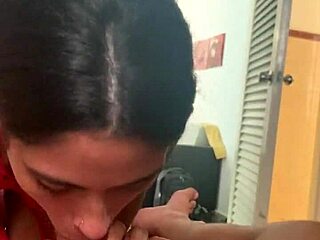 My latin girlfriend suckin my cock like a pro