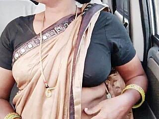 Indian call girl screams during wild car sex with dirty telugu talks!