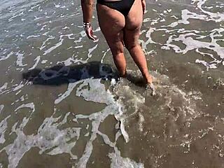 Hey, They Recognize My Slut On The Beach!