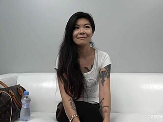 Akasha coliun shares czech casting interview with bent over poses