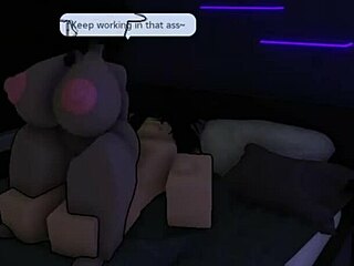 What if a busty follower begs for hard fucking and creampie inside during roblox play?