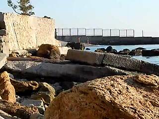 Hairy Mature Woman Flashes On Nudist Beach