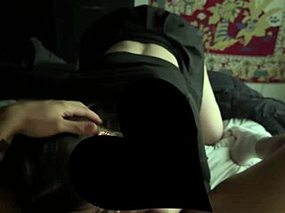 Sweet girl deep throats huge monster cock while daddy licks her in dorm