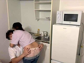 want to see amateur couple's sex in kitchen?