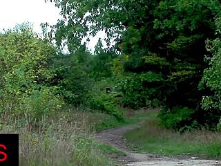 Beautiful Babe Bent Over For Outdoor Threesome Anal And Cunilingus