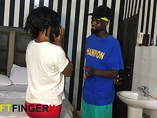 she uses the rose her husband bought on her body.