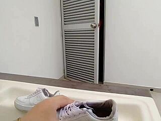 Shoejob And Shoe Creampie With Rough Fucking And Humiliation