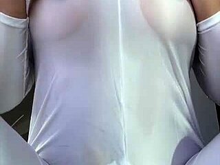 hot asian chick with amazing body oils up and squirts in solo masturbation nds016