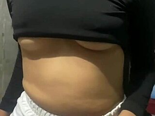 18 year old stepsister with perfect tits plays with cock