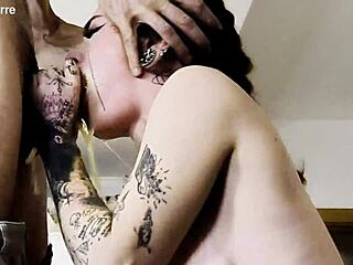 malafalda gets extreme facefuck with puke and vomit in hardcore scene