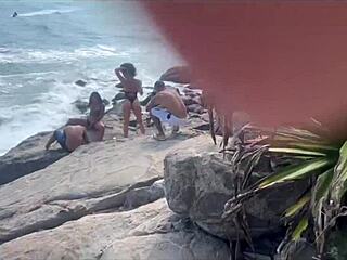 Group anal on rio beach