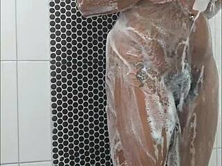 Sexy wife discusses anime and sex positions while shaving her pussy