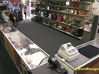 Nerdy brunette teen fucks for cash.