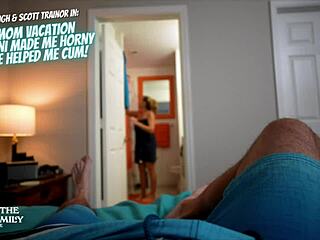 stepmom's bikini makes me horny, she helps cum