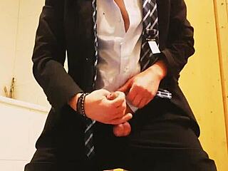 Masturbating in business suit, does it feel good?
