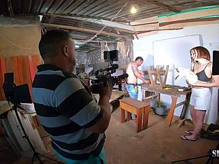 behind the scenes niece luara amaral experiences first orgasm with creampie.