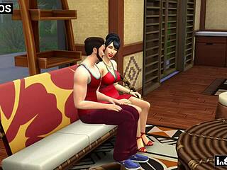 Ignored Wife Rides Neighbor's Big Cock For Creampie Cheat