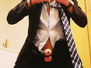Masturbating in business suit, does it feel good?