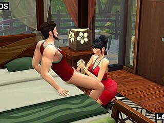 Ignored Wife Rides Neighbor's Big Cock For Creampie Cheat