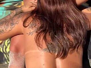 feeling excited, me and friend flash for interracial adventure