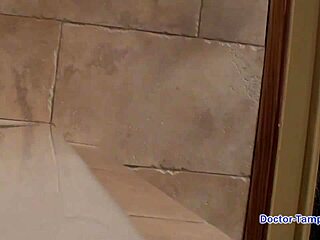 Dr tampa locks up naomi alice in latex gloves handcuffs and big tits