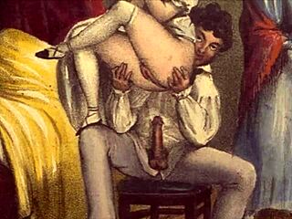 vintage erotic illustration with hairy details from antique retro times 😍