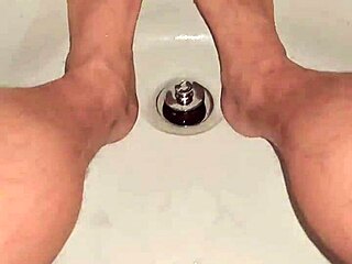 Hey, check out this rando nude bathing with feet fetish POV