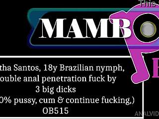 I am Agatha Santos, Brazilian nymph taking double anal from three big cocks.