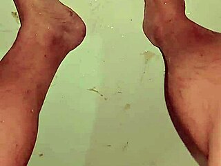 Hey, check out this rando nude bathing with feet fetish POV