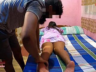 indian stepmom gets relaxing massage with creamy finish