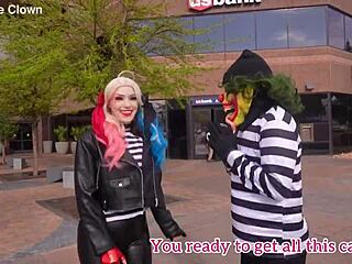 Harley Quinn fucks Joker's huge cock in cosplay