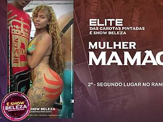 Brazilian women get elite body painting and oral!