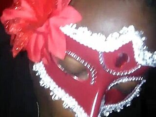 She eagerly sucks on a massive black cock while twerking her big ass.