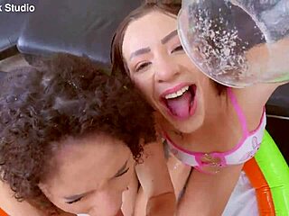 bruna and gih in messy anal festival