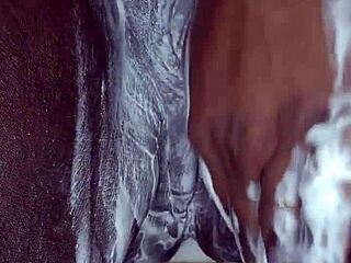 i'm a black milf shaving my wet pussy before anal