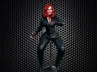 Granny Carmen Feels Intense Passion In Gloved Metal Fuck With Angel