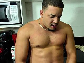 in the kitchen belinnha baracho shares an intimate moment with her partner until satisfaction